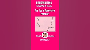 Handwriting analysis personality traits | Are you aggressive | Mamta Chawla Graphology