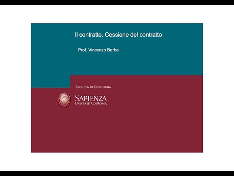 Video: Cosa significa cessione in un contratto?