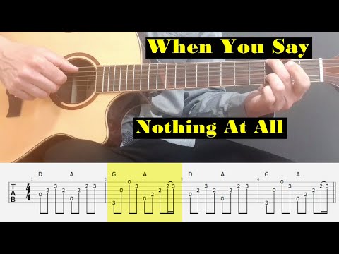 When You Say Nothing At All - Ronan Keating - Fingerstyle guitar with tabs