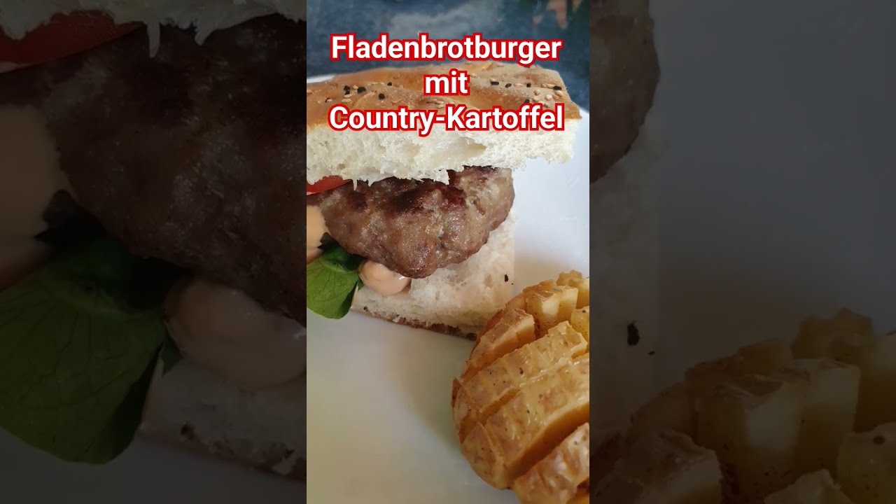 Fladenbrotburger mit Country-Potatoe - YouTube