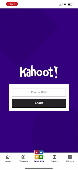 Opening Kahoot! App