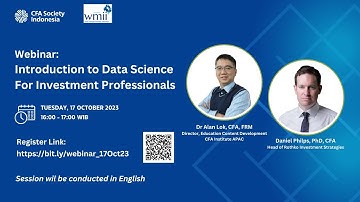 Introduction to Data Science for Investment Professionals.