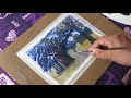 Easy abstract painting  for beginners  acrylic on paper  landscape