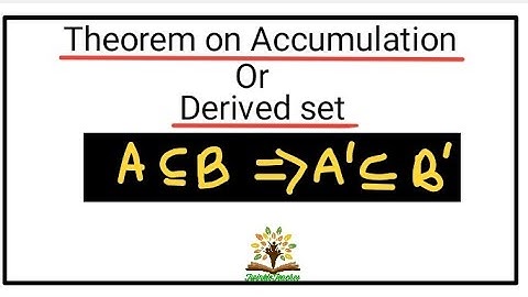 Theorems on Topology| Theorems related to accumulation or derived set limit points in Topology.
