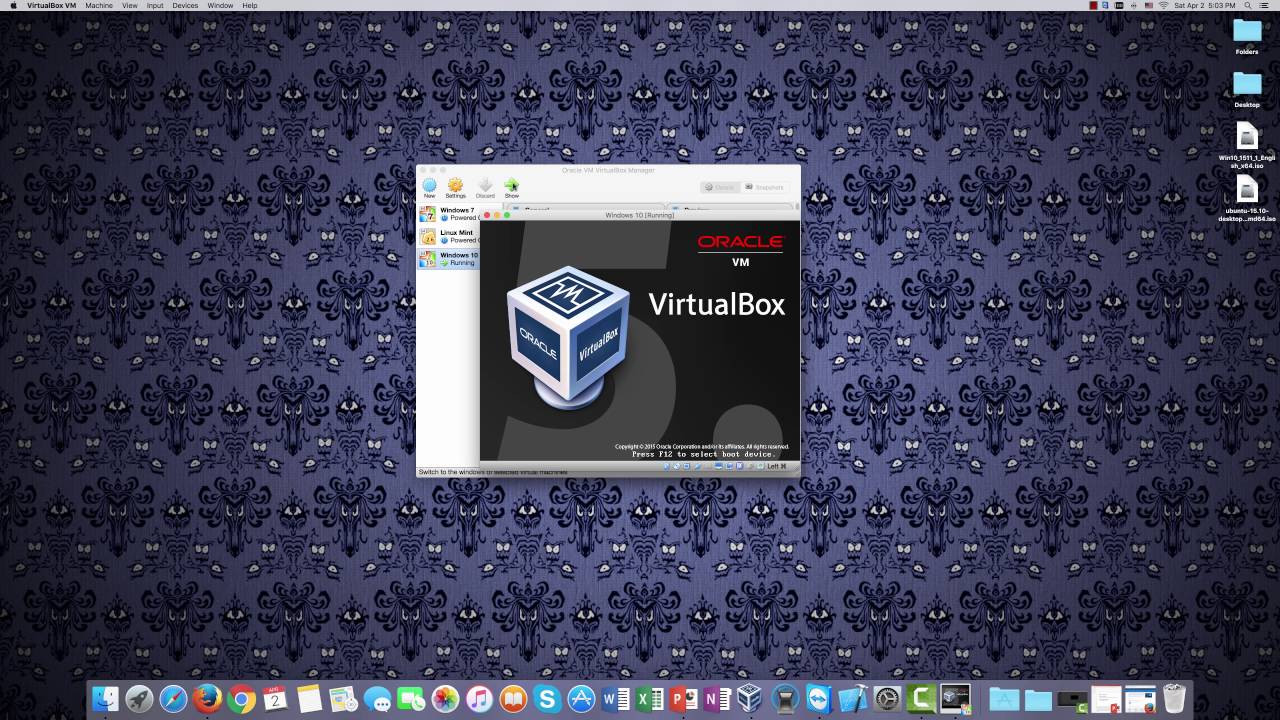 virtualbox windows 10 on mac