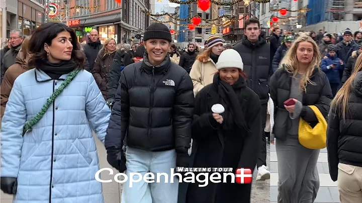 Copenhagen Denmark 🇩🇰 4k Downtown Walk | Busy Saturday Shopping Street | Christmas 2022 #jul