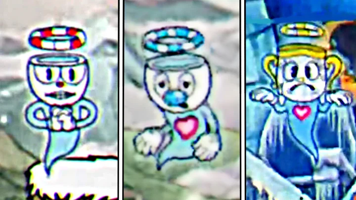 Cuphead Vs. Mugman Vs. Ms.Chalice Death Animation Comparison - Cuphead DLC
