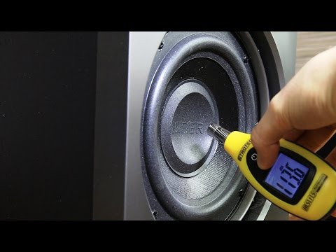 Edifier S530D subwoofer excursion bass test (dB SPL test)