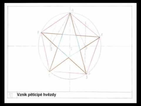 Konstrukce pravidelného pětiúhelníku a pěticípé hvězdy