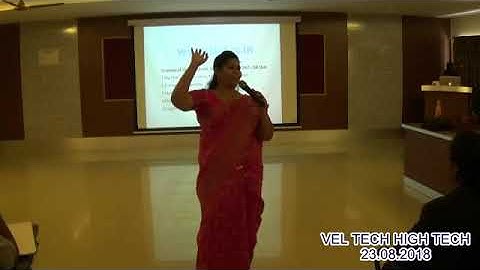 VEL TECH HIGH TECH DEPT OF MCA GUEST LECTURE 23.08.2018