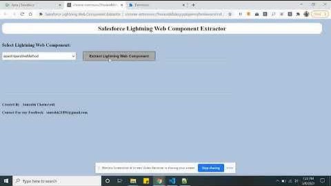 Salesforce Lightning Web Component Extractor Chrome Extension