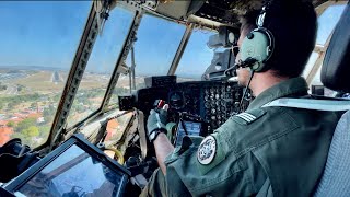 Air Force pilots do it better! C130 Hercules Smooth Landing at Lisbon Airport