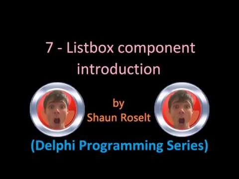 Delphi Programming Series: 7 - Listbox component introduction