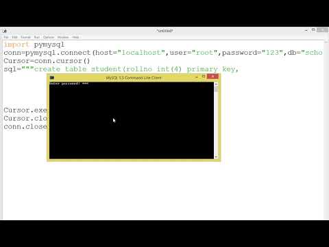 Grade 12: Python with mysql (How to create a table and insert values)