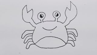cara menggambar kepiting dengan mudah || how to draw a crab easily
