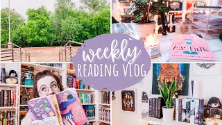 Reading 5 Books This Week + Thunderstorm Reading ASMR | WEEKLY READING VLOG