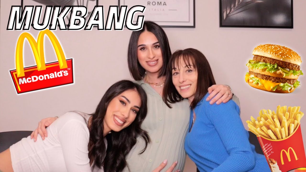 MUKBANG MCDONALD'S + Q&A || Mamma e figlie 🍔