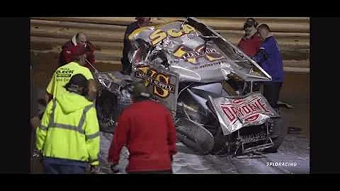 Dylan Cisney nearly burned to death in sprint car wreck at Port Royal Speedway 2022 #worldofoutlaws