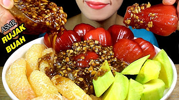 ASMR (RUJAK MANGGA, JERUK BALI, JAMBU AIR) Fresh Bell fruit, Graper fruit, Mango with peanut sauce.
