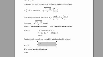 How to Solve a Word Problem Using the Finite Population Correction Factor for the Sampling Distribut