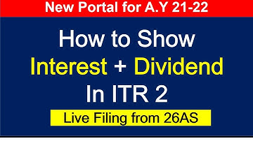 How to show dividend income in itr2 for A.Y 21-22| Dividend income error in itr2 solved|