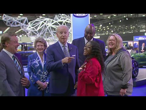 President Joe Biden tours Detroit Auto Show