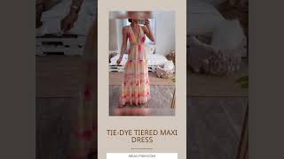 Tie-Dye Tiered Maxi Dress