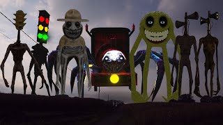 TEAM Siren Head VS Roblox Smiley VS Choo-Choo Charles VS Zoonomaly Zookeeper VS TEAM Traffic Head