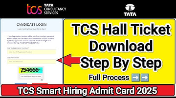 TCS Nqt Admit Card Download 2025 🛑 TCS Next Step Admit card I TCS Smart Hiring 2025 admit card #tcs