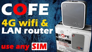 COFE 4G wifi router dongle | use any sim card | best wifi LAN router | 4G wifi dongle | wifi dongle