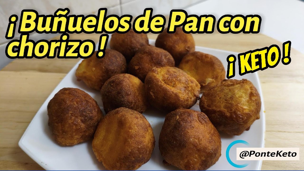 🥓🤤 Buñuelos de Pan con chorizo KETO en 10 minutos | Sin harinas ni azúcar | en #airfryer