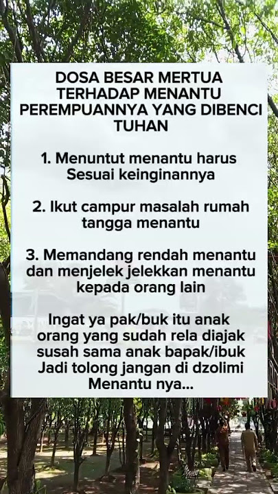 Dosa besar mertua terhadap mantunnya #masukberanda #motivation #quotes #motivasi