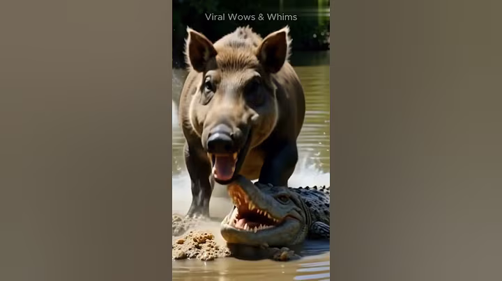 WILD BOAR VS CROCODILE #animals #foryou #Shorts #viralvideo