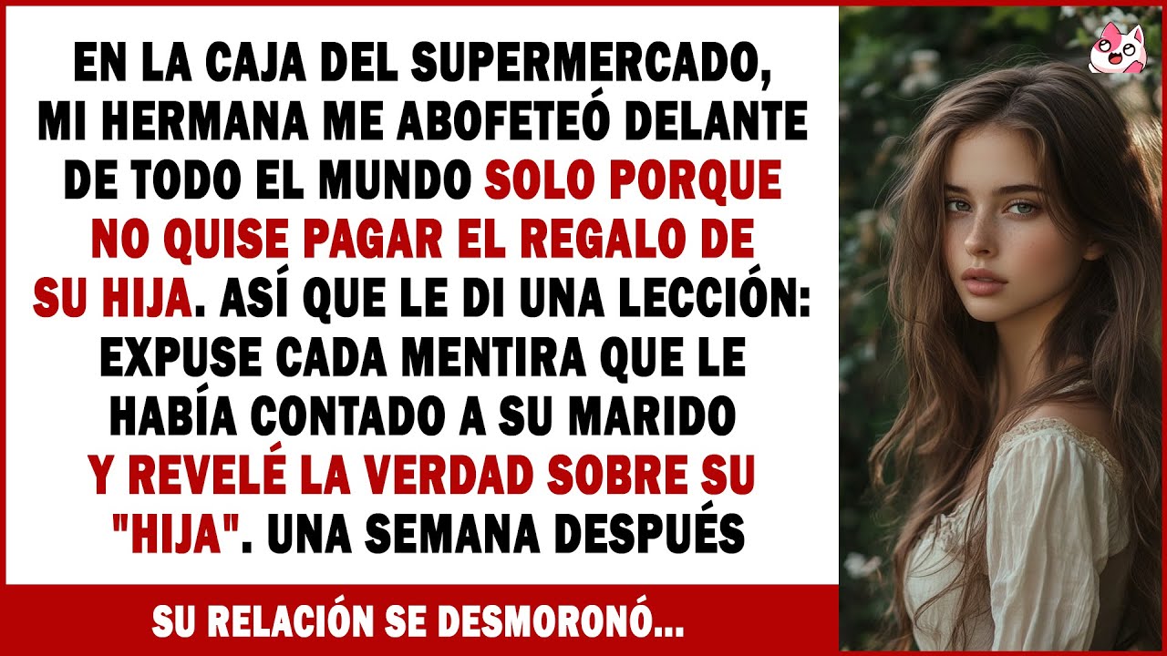 En La Caja Del Supermercado, Mi Hermana Me Abofeteó Delante De Todo El Mundo Solo Porque No Quise...