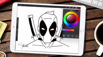 drawing | deadpool on ipad pro & Apple Pencil
