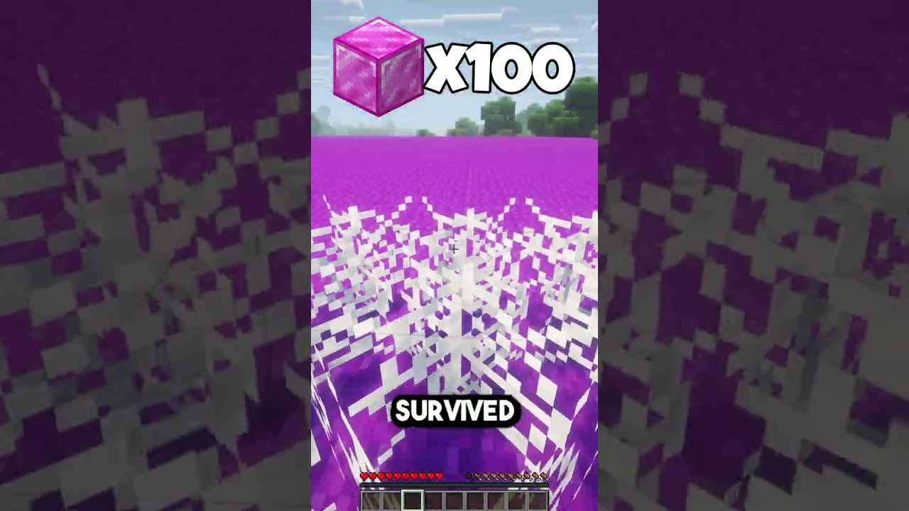 Minecraft, but I JUMP From the HIGHEST Places! 😱 #minecraft #shorts