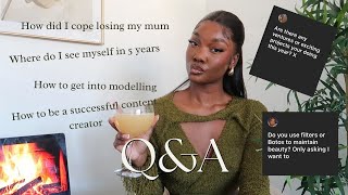 UPDATED GET TO KNOW ME Q&amp;A| How to get into modelling, losing my mum, MY OWN EDIT !!