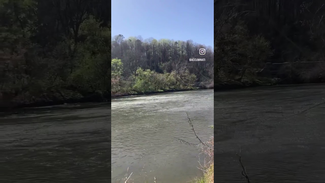 Mental health check up on hike along the river bank