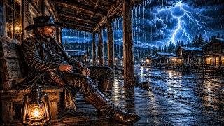 Alone in a Wild West-Style Night Storm | Rain and Thunder Ambience | RDR2 ASMR