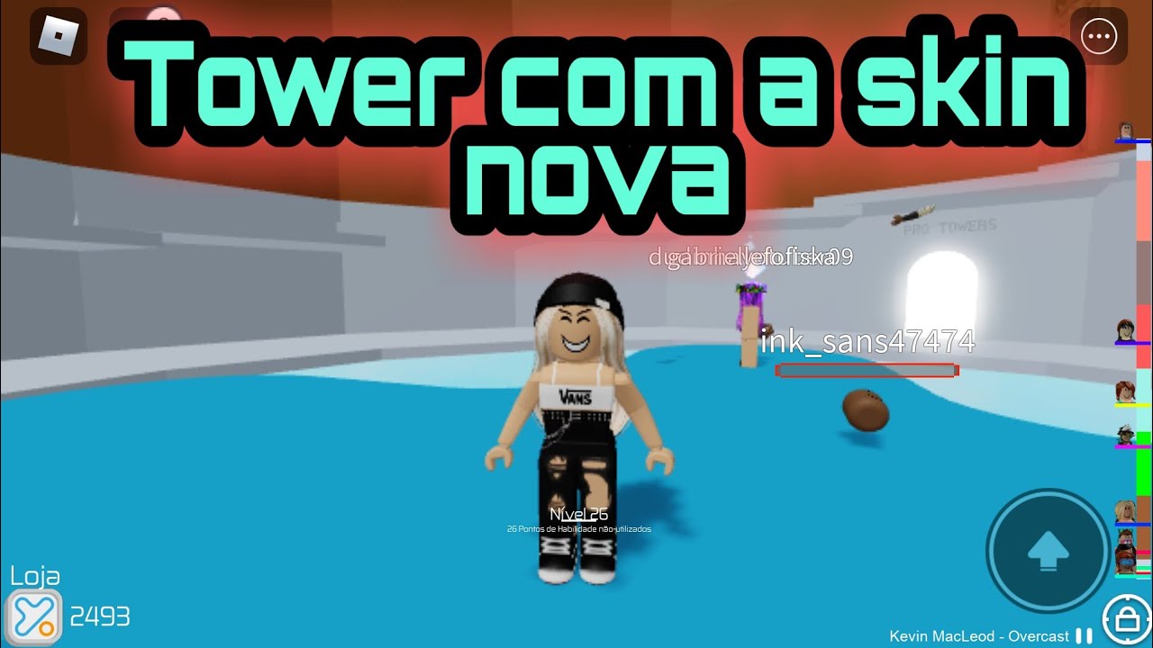 Tower Com A Skin Nova Roblox Youtube - roblox coma