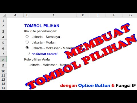 Cara Membuat Tombol Pilihan di Excel dengan Option Button dan Fungsi IF - Abdul Rohman