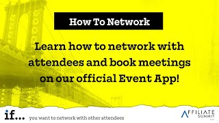 ASE21 - How to network with attendees on our official Event App!