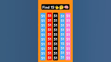 Find 15👈🤔🧠 #quiz #quiztime #braintestsolution #challenge #illusion #mathematics #ytshorts #puzzle