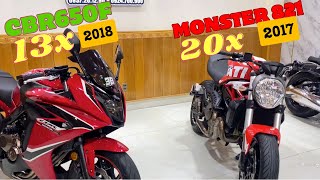 Honda cbr650f 2018 (13x) + monster821 2017(14x)-thi moto thủ đức