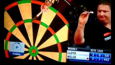 Colin Lloyd Punches Dart Board