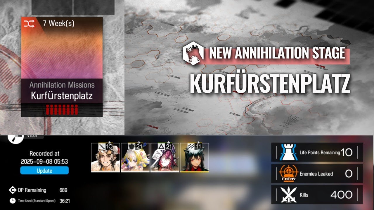 Annihilation 30 Kurfürstenplatz | AFK Chongyue Ascalon 4 OPs Easy No Brain Trust Farm [Arknights]