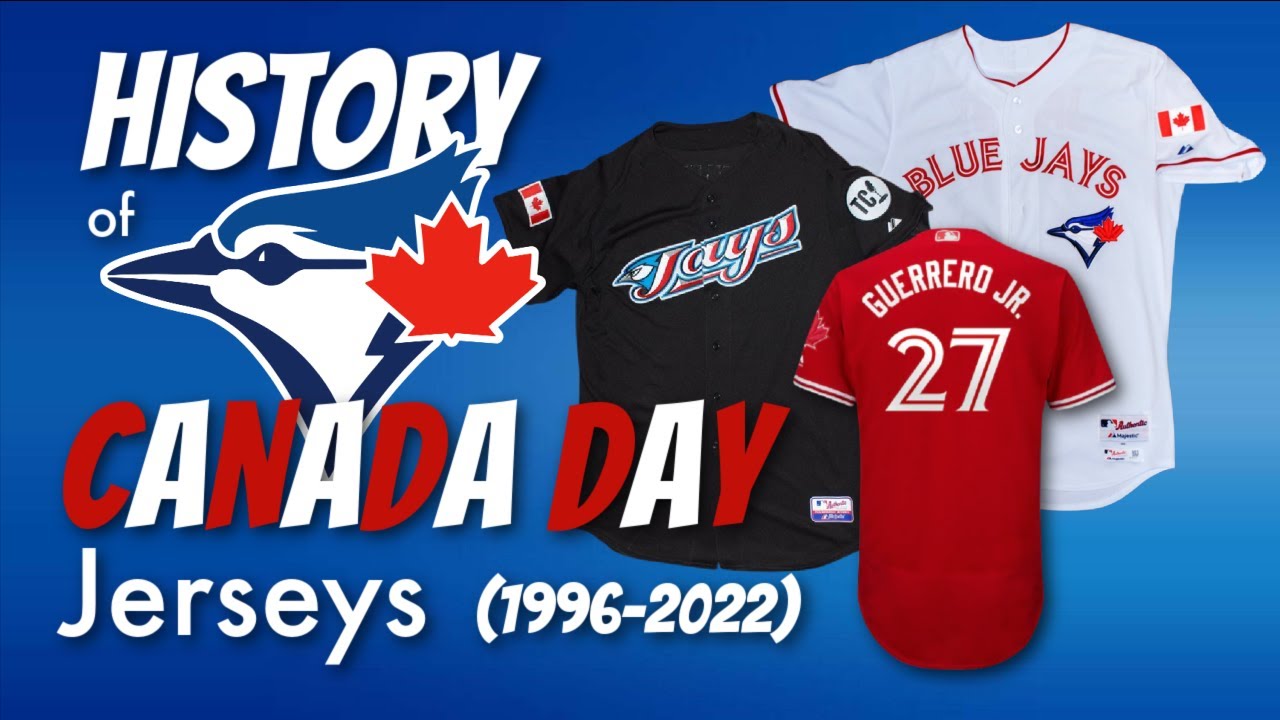 Canada Day Jerseys Worn by Toronto Blue Jays. (1996-2022). 