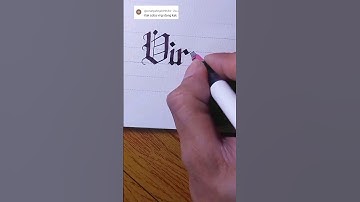 How to write a name with Gothic Calligraphy using parallel pen