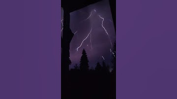 Lightning strikes in slow motion (240fps) in Muurame, Finland