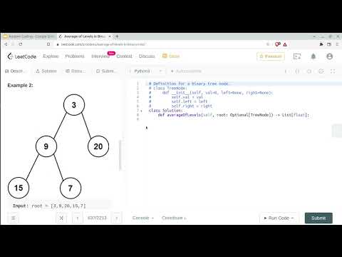 637 Average of Levels in Binary Tree with BFS | Tamil | Easy Problem | Leetcode | தமிழ் #leetcode